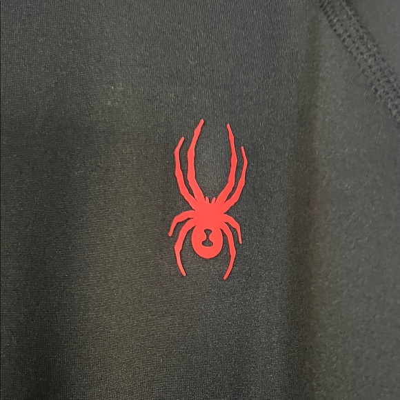 Spyder Men's Black and Red Long Sleeve Tee - Picture 3 of 4